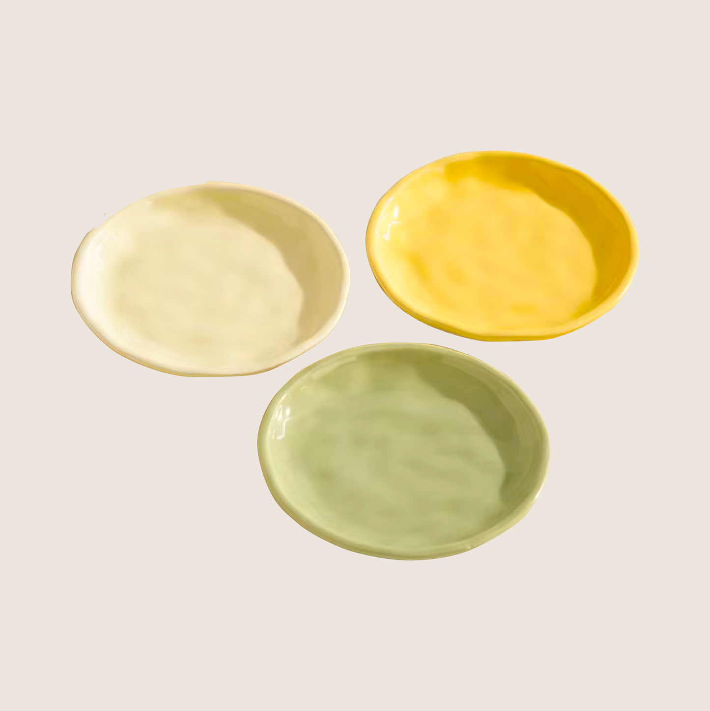CERAMIC CREAM PLATES