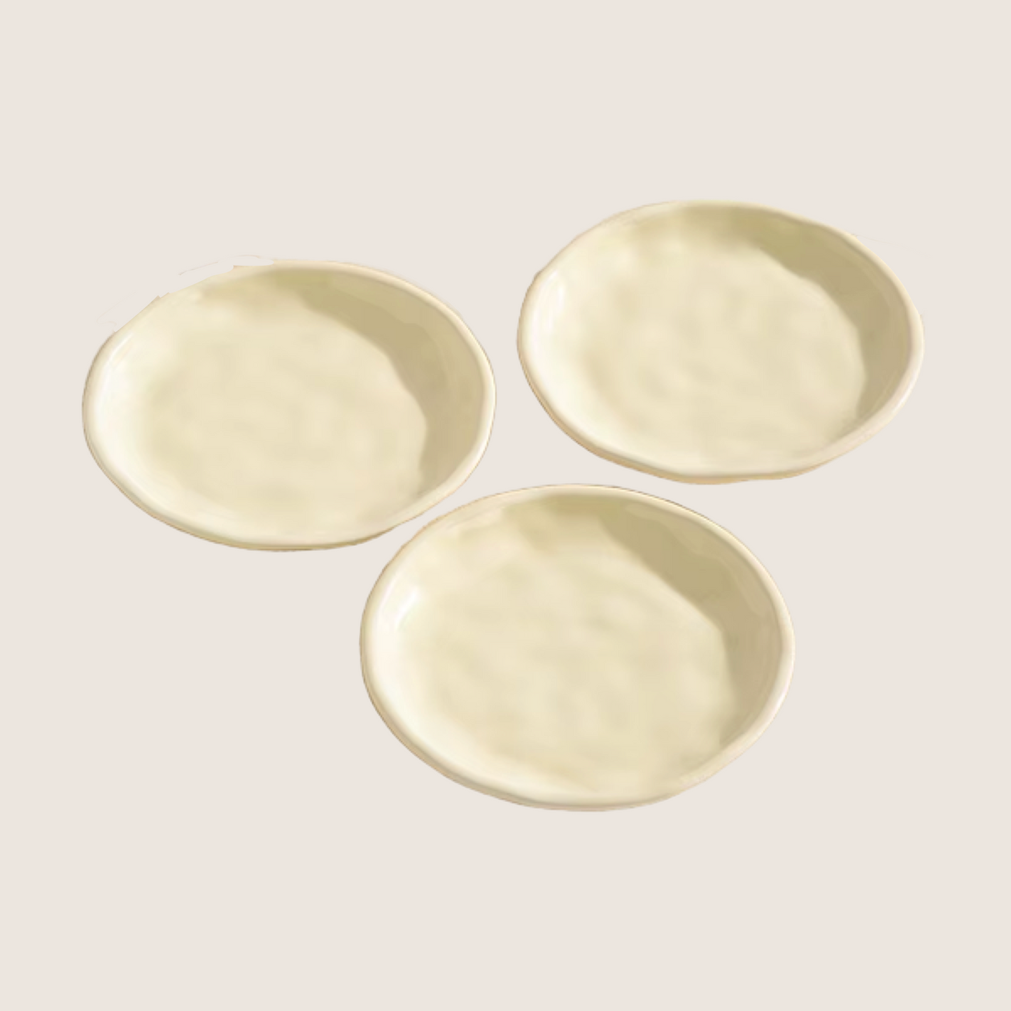 CERAMIC CREAM PLATES