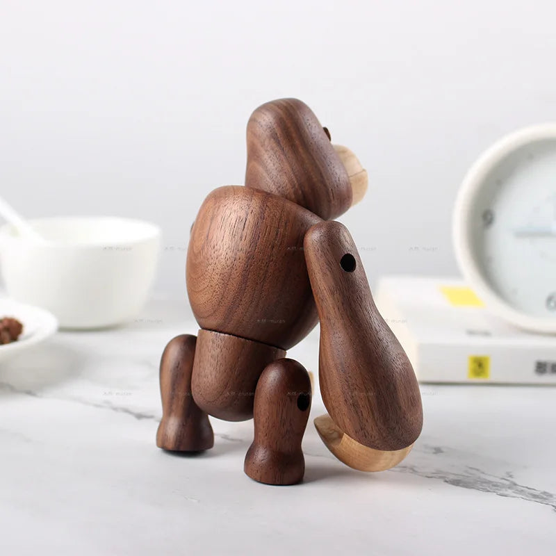 WOODEN GORILLA FIGURE