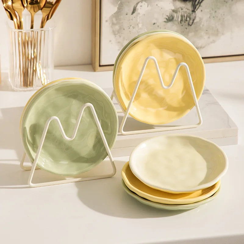 CERAMIC CREAM PLATES