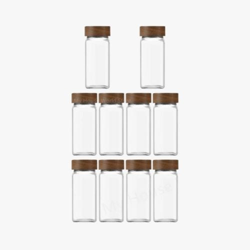 GLASS SPICE JARS ORGANIZERS