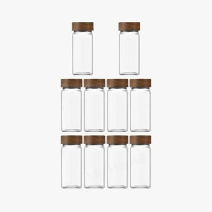 GLASS SPICE JARS ORGANIZERS