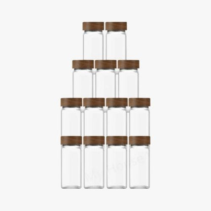 GLASS SPICE JARS ORGANIZERS