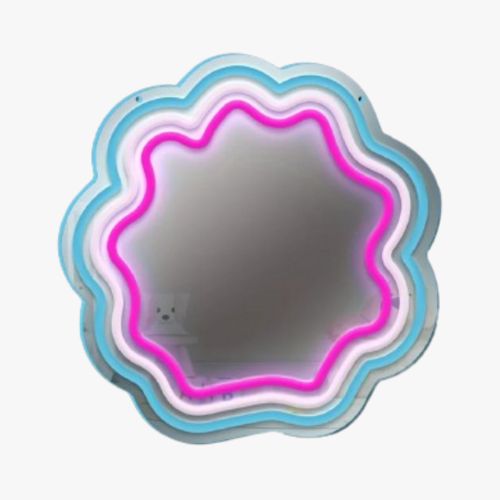 NEON WAVY WALL MIRROR