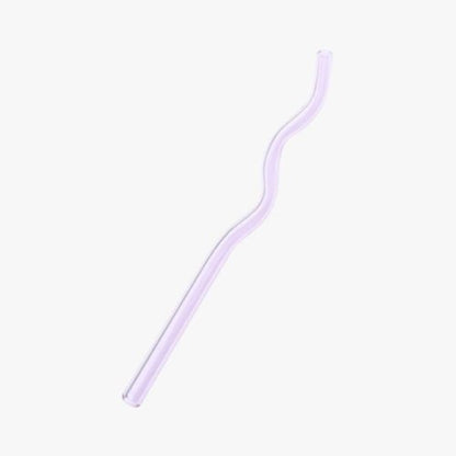 GLASS WAVY STRAWS