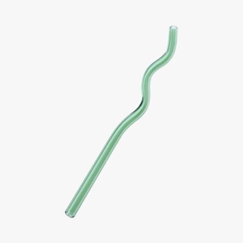 GLASS WAVY STRAWS