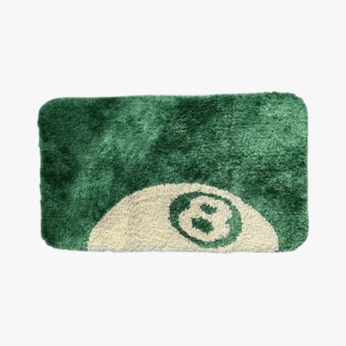 HORIZONTAL GREEN 8 BALL RUG