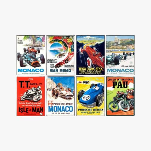 VINTAGE AUTO RACING POSTERS