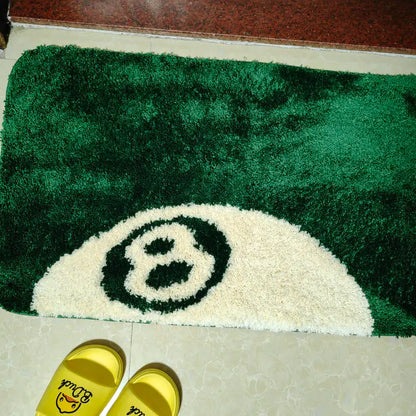 HORIZONTAL GREEN 8 BALL RUG