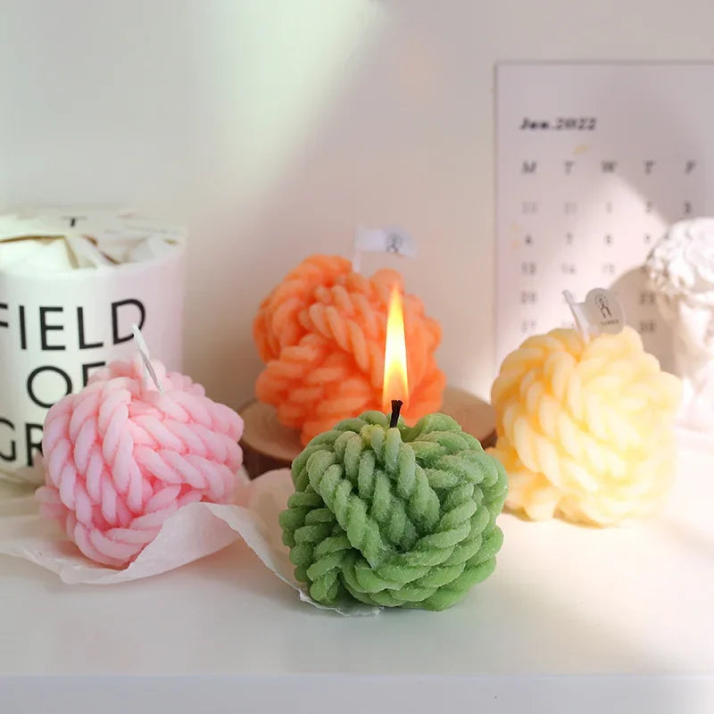 WOOL BALL CANDLES