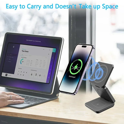 3 IN 1 MAGNETIC WIRELESS CHARGER STANDS