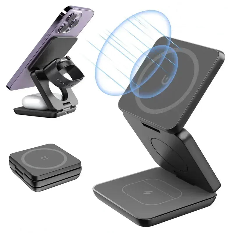 3 IN 1 MAGNETIC WIRELESS CHARGER STANDS