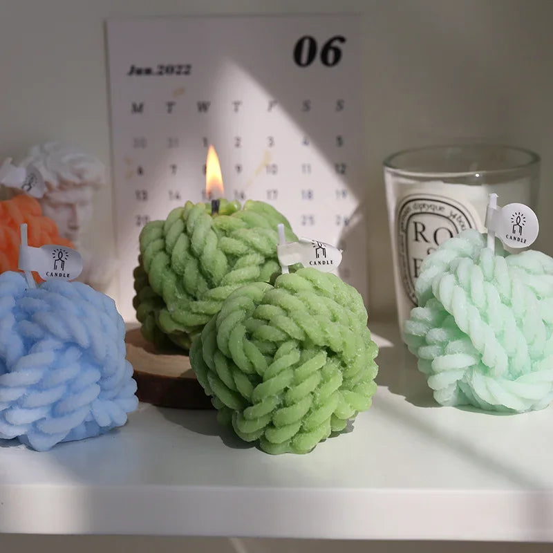 WOOL BALL CANDLES