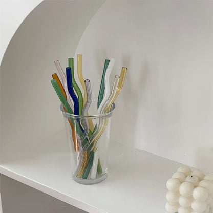 GLASS WAVY STRAWS