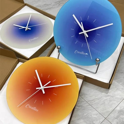 SUNSET GLASS WALL CLOCKS