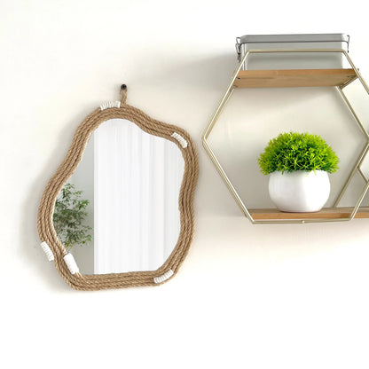 IRREGULAR WALL ROPE MIRROR