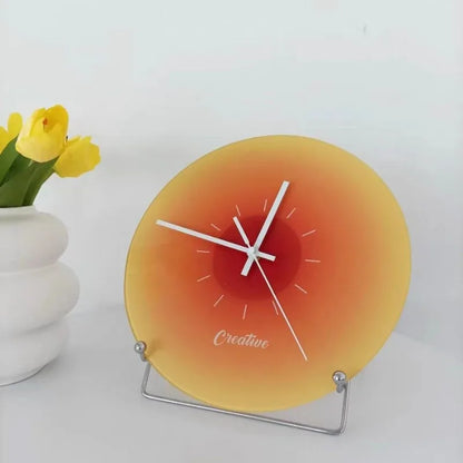 SUNSET GLASS WALL CLOCKS